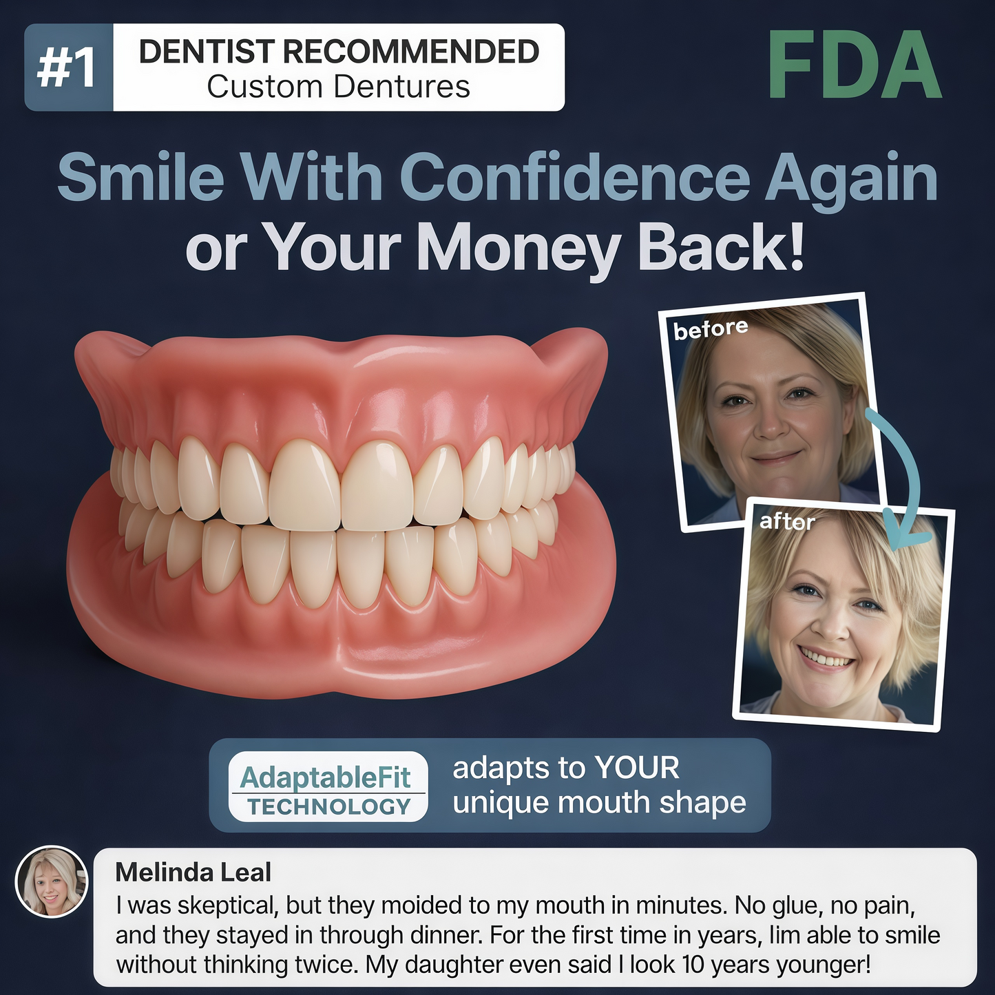 🌎 Ends Today: 50% OFF! ⏰Newly upgraded second-Yagoo™ Medical Full Denture with Strong Suctiond🦷Obtain American Dental Association (ADA) Certification