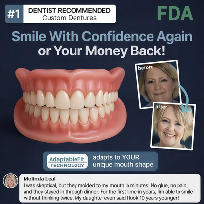 🌎 Ends Today: 50% OFF! ⏰Newly upgraded second-Yagoo™ Medical Full Denture with Strong Suctiond🦷Obtain American Dental Association (ADA) Certification