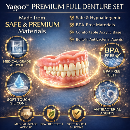 🌎 Ends Today: 50% OFF! ⏰Newly upgraded second-Yagoo™ Medical Full Denture with Strong Suctiond🦷Obtain American Dental Association (ADA) Certification