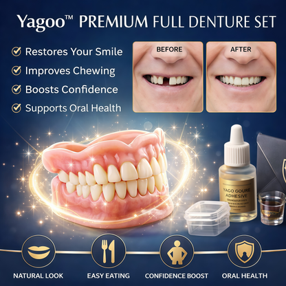 🌎 Ends Today: 50% OFF! ⏰Newly upgraded second-Yagoo™ Medical Full Denture with Strong Suctiond🦷Obtain American Dental Association (ADA) Certification
